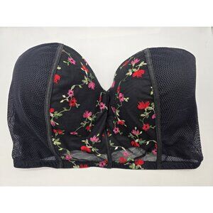 Cacique Bra Womens Size 40G Black Lightly Lined Multi-Way Strapless Underwire